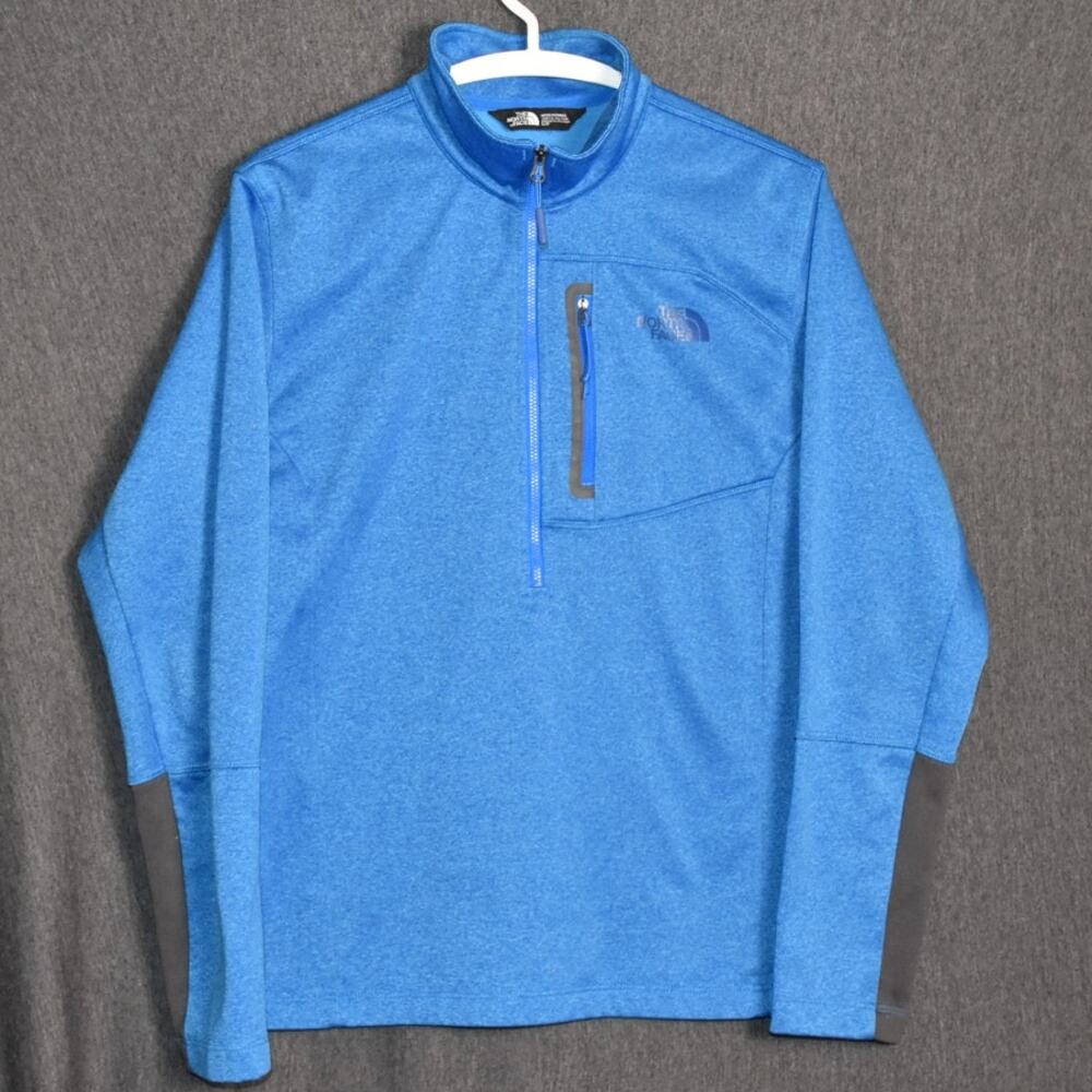 The North Face Men's Small Canyonlands Blue 1/2 Zip Pullover Long Sleeve Jacket